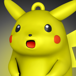 render_01.png STL file Pikachu keychain meme - Pokemon・Model to download and 3D print