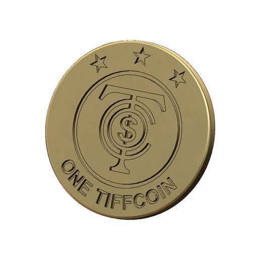 Tiffcoin coin pendant and charm 3D print model 3D model