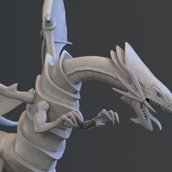 Preview0.jpg Blue eyes white dragon - Ready to print 3D model