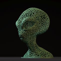 10009.jpg 3D-Datei Alien-Büste・Modell zum Herunterladen und 3D-Drucken