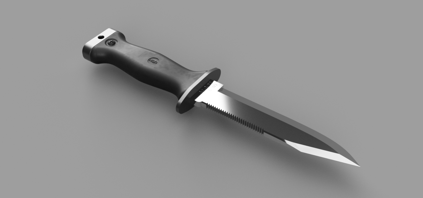 OKC_MK3_Navy_Knife_v7.png Free STL file OKC MK3 Navy Knife・3D print object to download, Piggie
