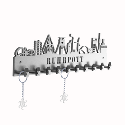 Ruhrpott_key_holder2-v3.png RUHRPOTT mallet and iron SCHLÜSSELBRETT/KEY HANGER WALL