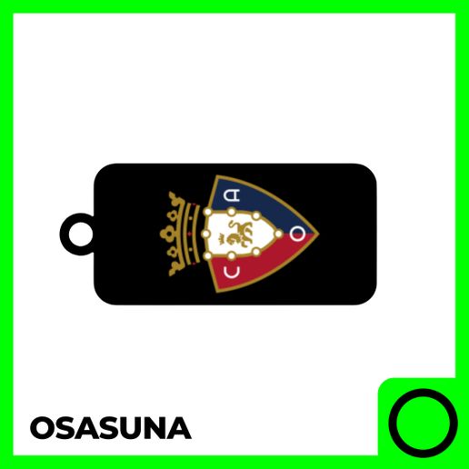 CA Osasuna Keychain 3D Model – Football Club Logo Keyring