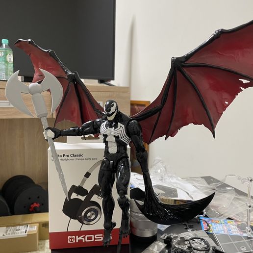 🤴 1/12 venom king in black axe・ STL File for 3D printing・Cults