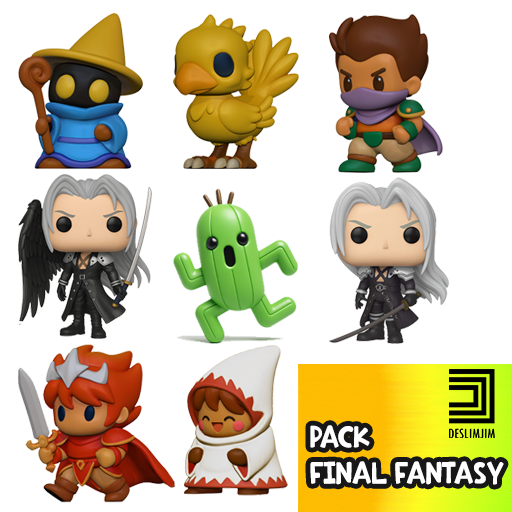 🦸 FINAL FANTASY PACK FUNKO POP TOYART・ 3D File for 3D printing