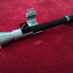 open.jpg STL file AIRSOFT SPRING M1-30 CARBINE WWII STYLE FLASH HIDER・3D printer design to download
