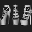 1.jpg 1 SET FASHIONABLE PENDANT WOMENS SHOES HALF-BOOTS 3D MODEL COLLECTION