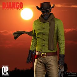 RENDER-3-sign.jpg Django Unchained Statue - 3D Print Ready