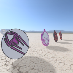 llaveros-v1.png Файл STL Spider-Verse・Дизайн 3D принтера для загрузки
