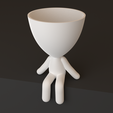 1.png 20 Pot plant with little person style 3D printable models 3D print model