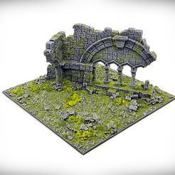 Temple-Tile-A-ARC-Modular-Tiles-Broken-Ground-Lightbox-Angle-1-Vignette.jpg Baldosa del templo A - Antigua ciudad en ruinas Baldosas modulares