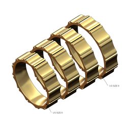 Grooved-Pockets-band-size6to9-00.jpg STL file Barrel grooves fashion band US sizes 6to9・3D printing design to download, RachidSW