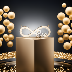 image_KUA.png STL file Love pendant・3D printing template to download