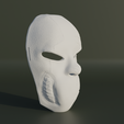 33.png Injured Face Mask - Superhero Cosplay Mask 3D print model