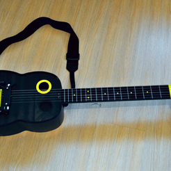 1.png Archivo 3D gratis Guitarra con amplificador incorporado y altavoz・Objeto de impresión 3D para descargar