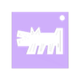 A_Sans titre (2).stl Télécharger fichier STL gratuit Porte clé chien Keith Haring • Plan imprimable en 3D, Designer