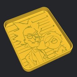 Captura-de-Pantalla-2023-07-13-a-las-12.57.41.jpg STL file RICK AND MORTY WEED TRAY ...WEED TRAY 160X180X24 MM. GRINDERKING EASY PRINT PRINTING WITHOUT SUPPORTS READY TO PRINT・3D printing template to download