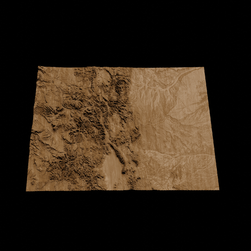 🗺️ Topographic Map of Colorado – 3D Terrain・ 3D File for 3D printing・Cults