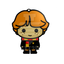 Ron.png STL-Datei Ron-Harry Potter Schlüsselanhänger・3D-druckbare Vorlage zum herunterladen
