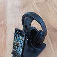 20230924_140416.jpg HEADPHONE STAND WITH PHONE STAND - MODEL 14 - STRUCTURED SURFACE VERSION