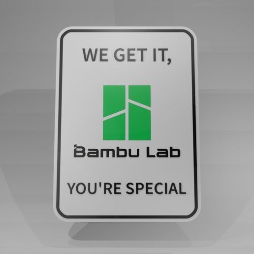 🖼 Special Bambu Sign・Free STL File for ・Cults