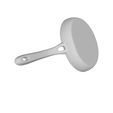 model-1.png 3D Bratpfanne Modell | Druckbares Küchenzubehör STL