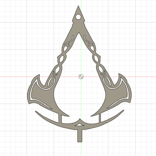 Assasin Creed emplem for ur keys 3D model
