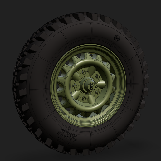 High-Detail Ya-13 Wheels for GAZ-67B TAMIYA (1/48 Scale) | Высокодетализированные колеса Я-13 для ГАЗ-67Б