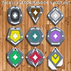 aaaaaaaaaaaaaaaaaaaaaaaaaaaaaaaaaaaaaaaRangos-Valorant.jpg STL file PACK 9 KEY RINGS "VALORANT RANKS".・3D print design to download