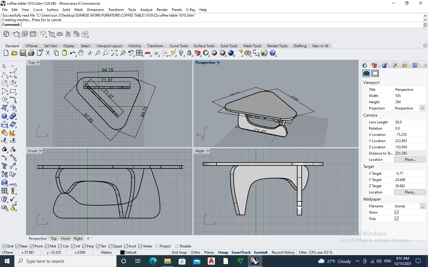 coffee-table-1010-04.png DWG-Datei Couchtisch 1010 3D Modell・Modell für 3D-Drucker zum Herunterladen, sunriseHA