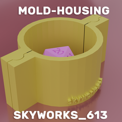RENDER1.png Fichier STL Boîtier de moule pour dés - SMALL / 1 DIE・Design à télécharger et à imprimer en 3D