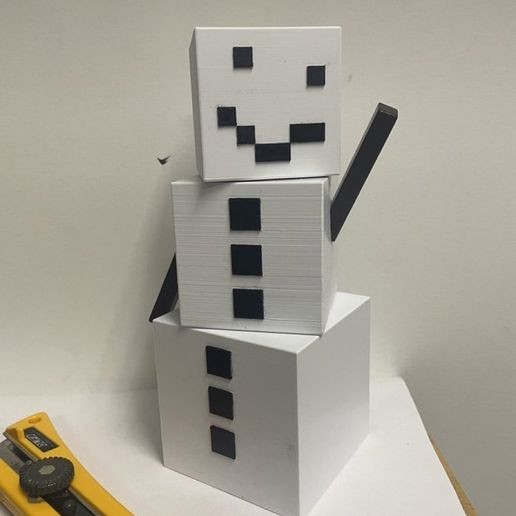 ☃️ Minecraft Large Scale Snowman・Free 3D File for ・Cults