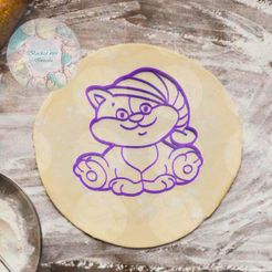 Без-имени.jpg Archivo STL Cortador de galletas de gato・Modelo para descargar e imprimir en 3D