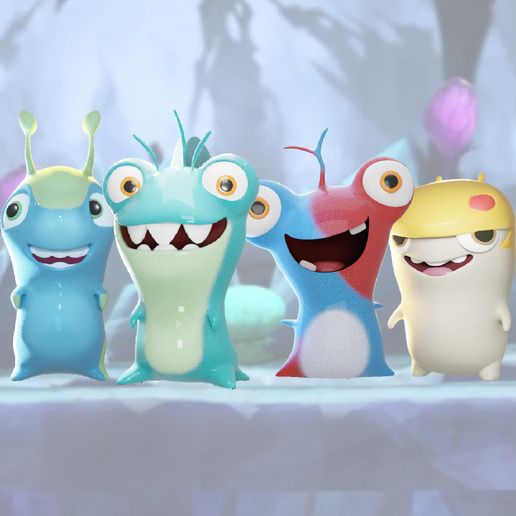 Slugterra Slugs STL Pack - 4 slugs (pack 4 slugs under slugterra)