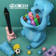 1.jpg 3D file cute hippo pen holder・3D printable model to download