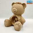 KOZA-TEDDY-BEAR-03.jpg Valentine´s Teddy Bear Ornament printed in place without supports
