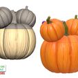Halloween-Pie-eyed-Minnie-Pumpkin-Head-Candy-bowl-6.jpg Halloween Pie-eyed Minnie Pumpkin Head Candy bowl 3D Printable Model