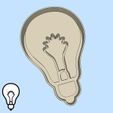 36-1.jpg Science and technology cookie cutters - #36 - light bulb (style 3)