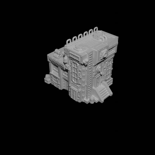 Tech-Shanry-building-5-001a.jpg STL file 6mm/8mm crude grimdark tech shanty - set 01・3D printable model to download, BitsBlitzDesigns
