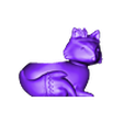 MATERA FOX .OBJ Fox pot planter 3d model stl for 3d printing