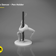 poledancer-isometric_parts.184.png STL file Pole Dancer - Pen Holder・3D printable design to download