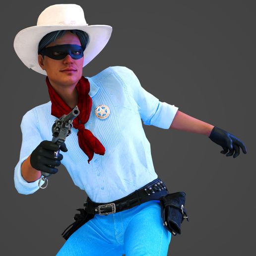 🤠 The Lone Ranger Statuette・ STL File for 3D printing・Cults