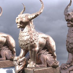 untitled.2192.png Файл OBJ Вавилонская статуя животного 2・Дизайн 3D принтера для загрузки