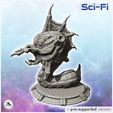 5.jpg Alien creature with webbed crest and triple eyes (8) - SF SciFi wars future apocalypse post-apo wargaming wargame