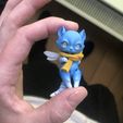 3dPrintedCatWithWings.jpg BJD cat with wings and magnetic head accessories