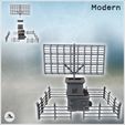 2.jpg Large antenna with communication building and metal fence (16) - Modern WW2 WW1 World War Diaroma Wargaming RPG Mini Hobby
