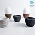 Folie1.jpg Egg Cup "Unbowed" 3D Print Stl File | Bambu Studio 3MF included | Easter Gift