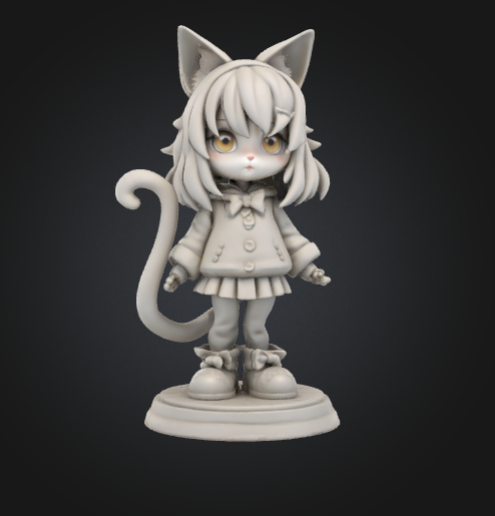 Chibi Good Girl Cat ? Chibi Cat Girl – Kawaii Neko Figurine By Xempiaaz・ STL File