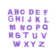 Baloon Text.obj Alphabet collection -KOMIKA AXIS -FONT NAME LED
