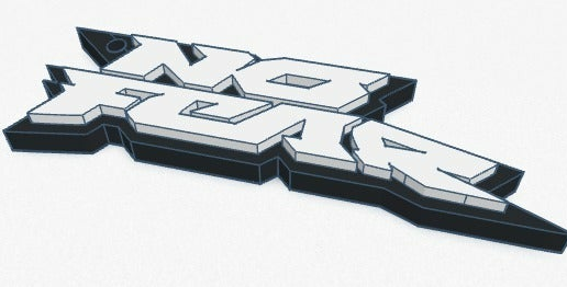 no_fear.png No Fear Logo Keyring